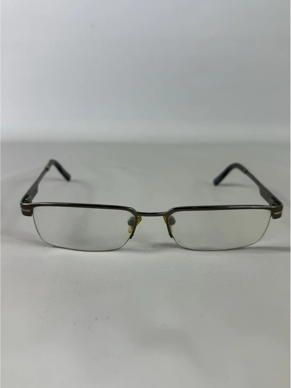 Burberry Eyeglasses B 1170 1094 Silver Black Half Rim Frame Italy 53[]17 140